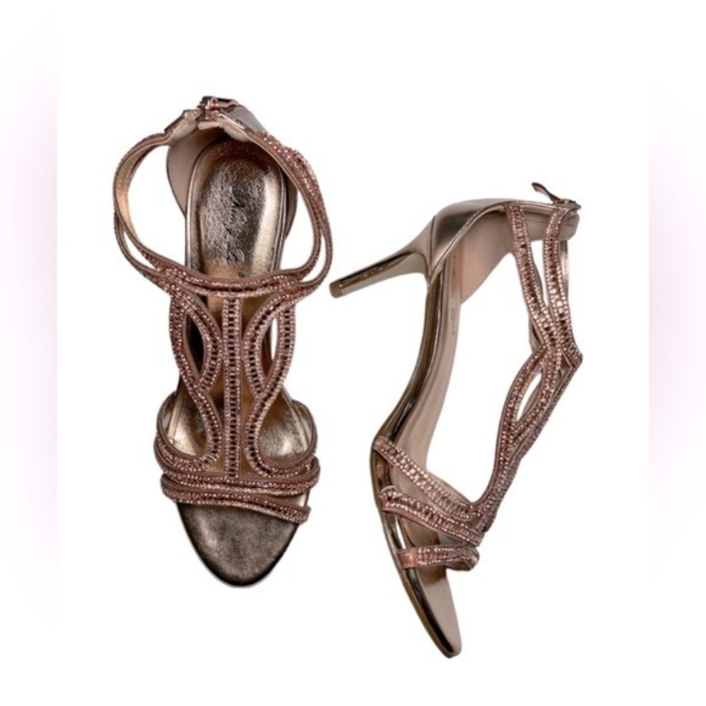 Rose Gold Metallic heels size 8 NWOT
